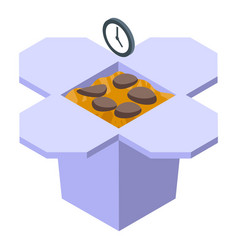 Fast Food Box Icon Isometric Home Rider