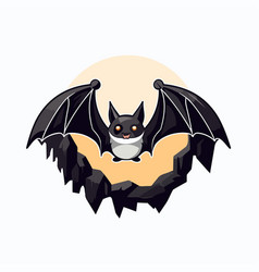 Bat In The Cave Cute Cartoon Character