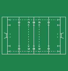 Flat Green Rugby Field Top View Of American Footb