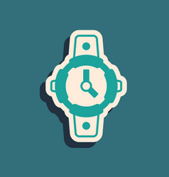 Green Diving Watch Icon Isolated On