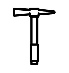 Grub Axe Hatchet Line Icon