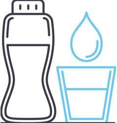 Lactose Line Icon Outline Symbol