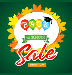 Back To School Sale In Orange Maple On Green Chalk