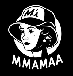 Baseball Mama - Black And White