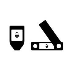 Crypto Hardware Wallet Black And White Icon