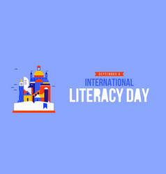 Literacy Day Web Banner Open Book Story City