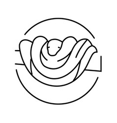 Snake Tree Animal Line Icon