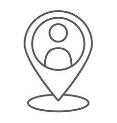 Local Seo Thin Line Icon Optimisation Location