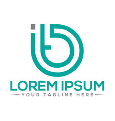 Modern Ib Letter Logo Design