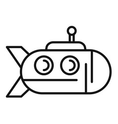 Sea Submarine Icon Outline Underwater Ship