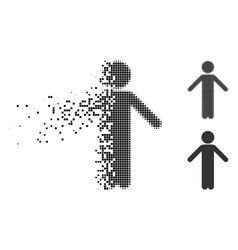 Damaged Dot Halftone Child Apology Icon