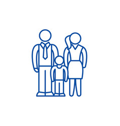 European Family Line Icon Concept Family