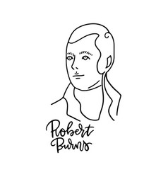 Robbie Burns Icon Line Element Hand Drawn