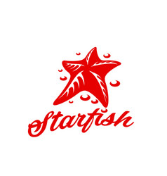 Sea Life Or Ocean Reef Starfish Animal Red Icon