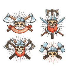 Viking Warrior Vintage Logo