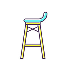 Bar Stool Rgb Color Icon Entertainment Venue