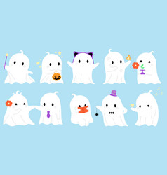 Flat Funny Ghost Halloween Collection