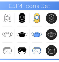 Medical Ppe Icons Set