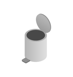 Pedal Dust Bin Icon Isometric 3d Style