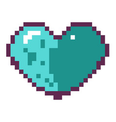 Pixelated Heart 8 Bit Game Design And Interface