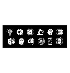 Artificial Intelligence Icons Set