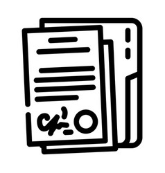 Document Folder Line Icon