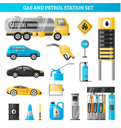 Gas And Petrol Station Set