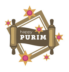 Happy Purim Judaism Religious Holiday Banner