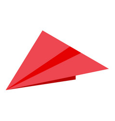 Red Paper Plane Flying Delivering Message