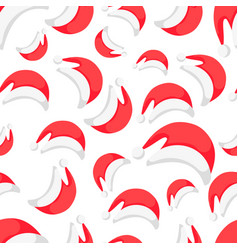 Seamless Wallpaper Background Red Santa Claus Hat