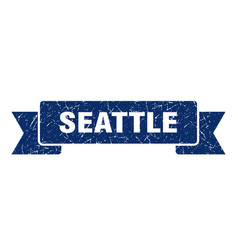 Seattle Ribbon Blue Grunge Band Sign