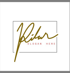 Signature Logo Initial Pilar