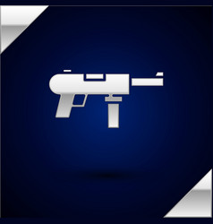 Silver Submachine Gun M3 Grease Gun Icon Isolated