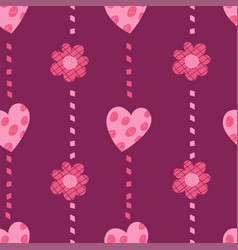 Pink Romantic Floral Seamless Pattern Flowers