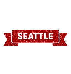 Seattle Ribbon Red Grunge Band Sign