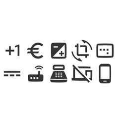 Set Of 10 Icons Hardware Of Thin Line Icons