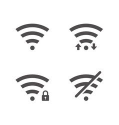 Wifi Icon Set Hotspot Internet Symbol