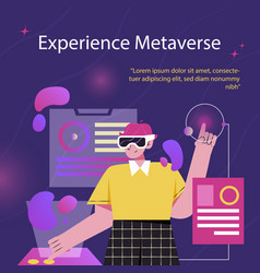 Flat Design Metaverse Concept Posts