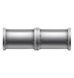 Metal Pipe Mockup Realistic Steel Plumbing Tube