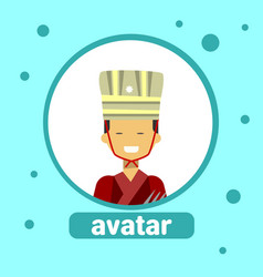 Asian Man Avatar Icon Thai Male In Traditional