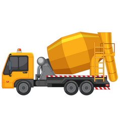 Concrete Mixing Truck On White Background