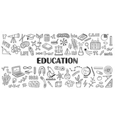 Education And Science Big Set Of Hand Drawn