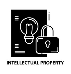 Intellectual Property Icon Black Sign