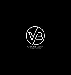 Letter Creative V B With Circle Shape Logo