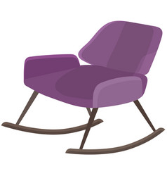 Retro Lilac Colored Rocking Chair Living Room