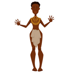 African Woman Naked In Loincloth And Gold