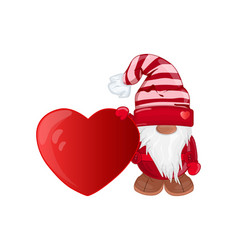 Cute Valentine Gnome With Heart