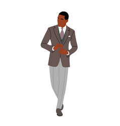 Elegant Black Business Man In Formal Suit