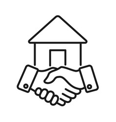 House And Property Dealer With Handshake