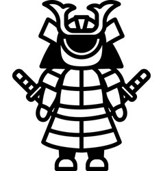 A Black And White Drawing Of Samurai Warrior